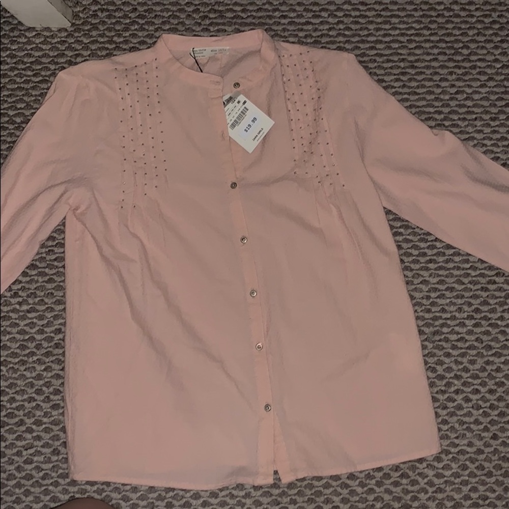 NWT ZARA GIRLS BUTTON UP